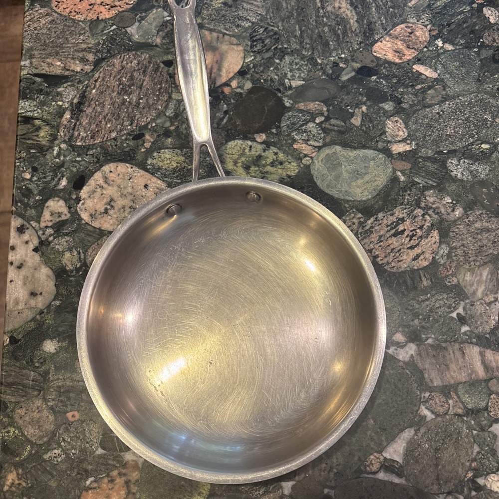 Cuisinart 8" Stainless Steel Skillet Frying Pan Model 722-20 Silver-No Lid